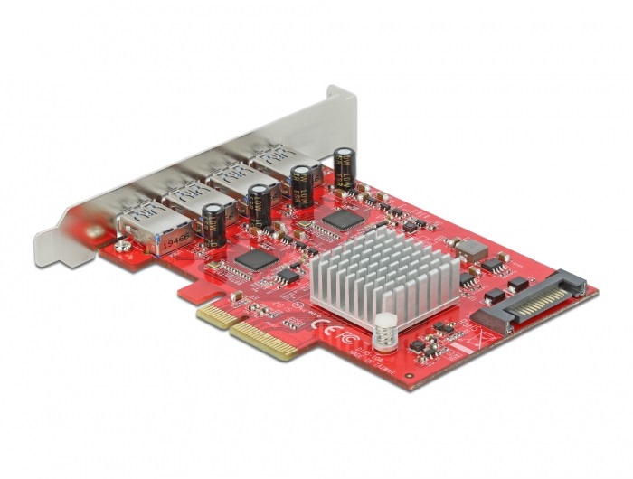DeLOCK 90481 Scheda di Interfaccia Interna USB 3.2 Gen 2 con PCIe, Velocità 10 Gbit/s