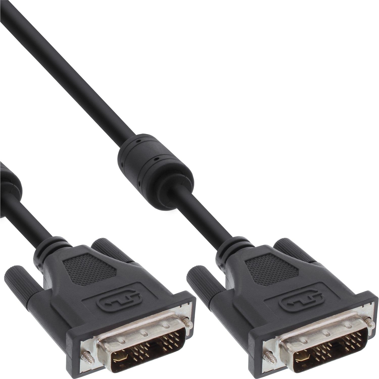 InLine Cavo DVI-I 24 5 M-M 1,8m Digital/Analog Dual Link con 2x Ferrite - Nero