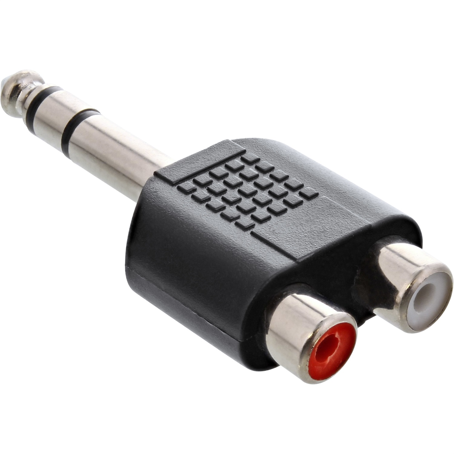 InLine Adattatore Audio 6,3mm Jack Maschio a 2x RCA Femmina Stereo, Nero