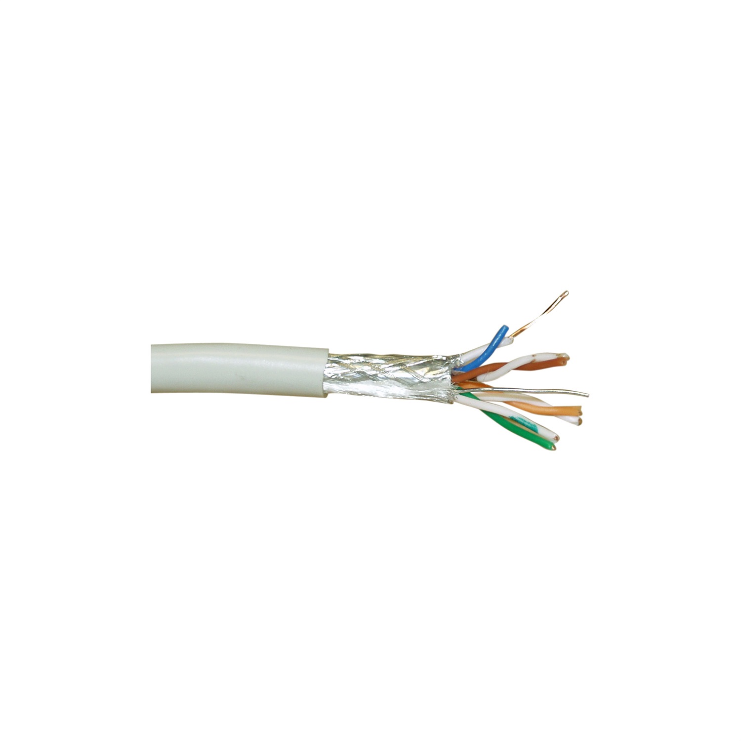 InLine 20911 Cavo LAN Cat.5E S/FTP 100m - 4 x 2XAWG 24/1 Rigido in Cu 100% Rame con Guaina PVC