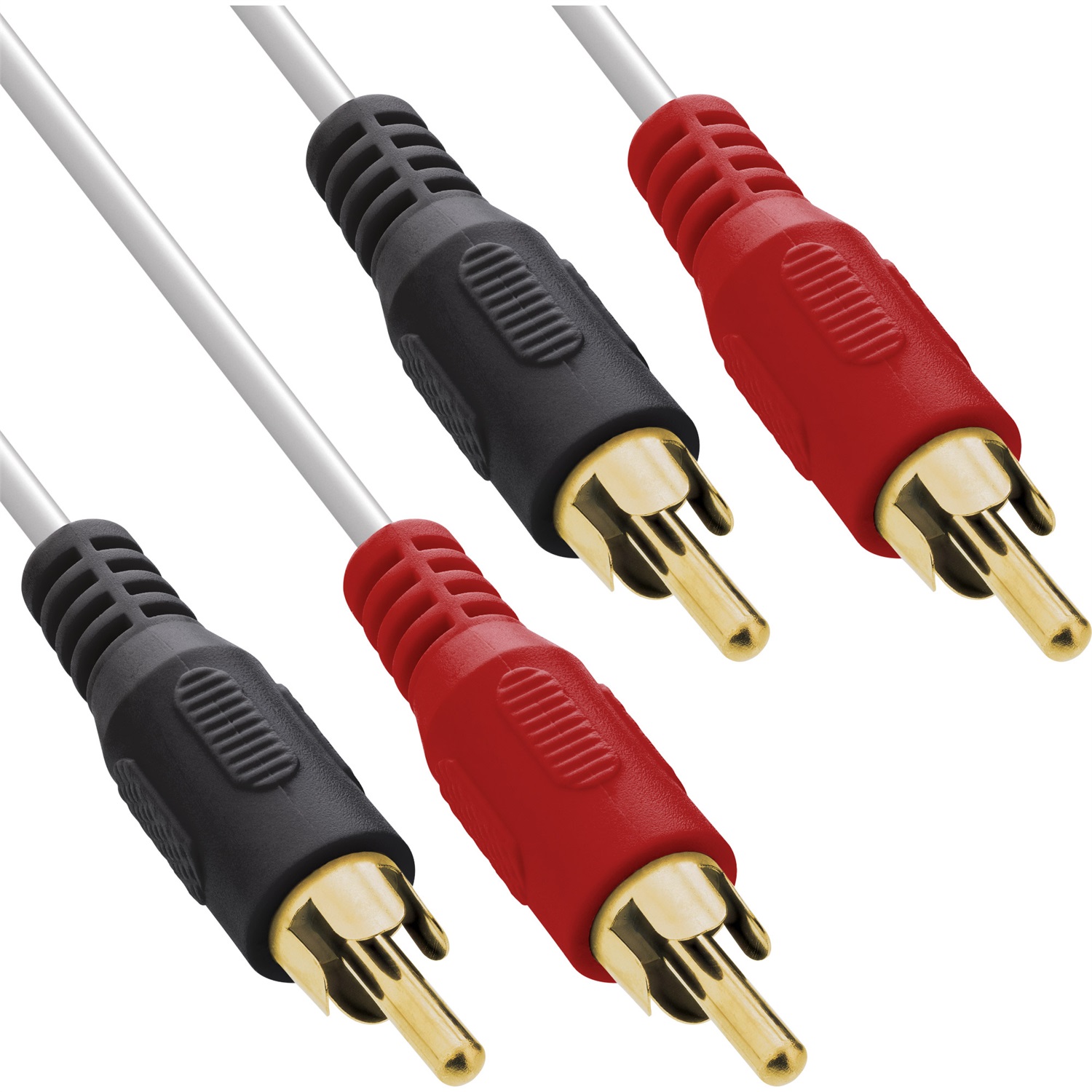 InLine Cavo Audio 2x RCA maschio / maschio, 7m, dorato, bianco