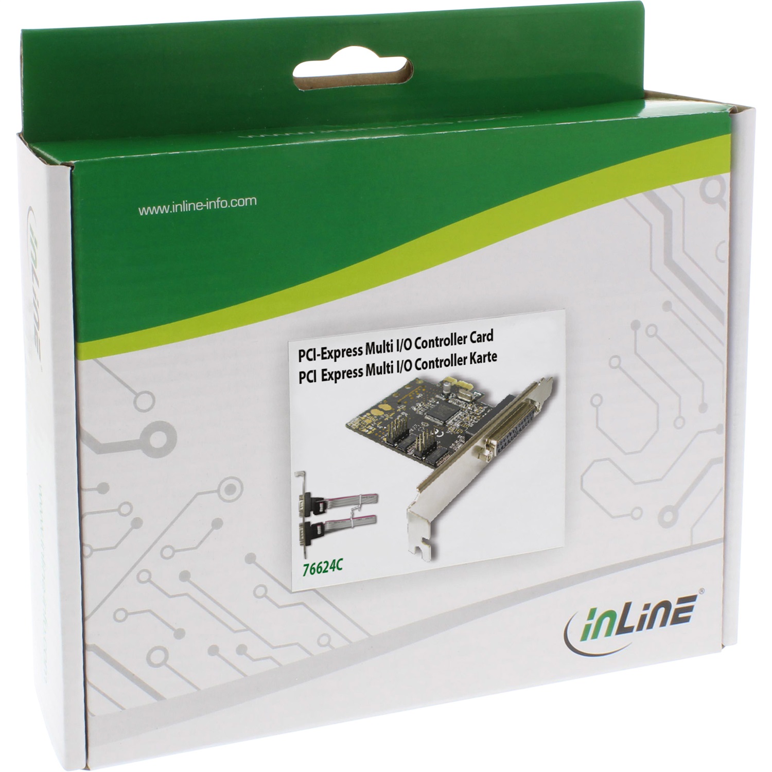 Inline Scheda Seriale e Parallela PCIe con 2x Sub-D 9pin M e 1x 25pin F, Moschip MCS9901CV-CC