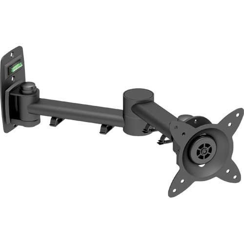 InLine 23105A Supporto da Parete per TV a Schermo Piatto Nero - Compatibile con Monitor LCD da 13 a 24 Pollici, Capacità 15 kg, VESA 75x75 e 100x100, Inclinazione -30°/ 30°, Rotazione 0°-360°