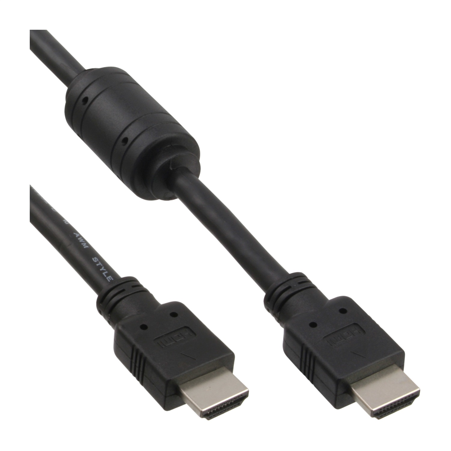 InLine Cavo HDMI High Speed 1,5m Maschio/Maschio con Ferrite Anti-Disturbo, FullHD 1080p e UHD 2.160p, Nero