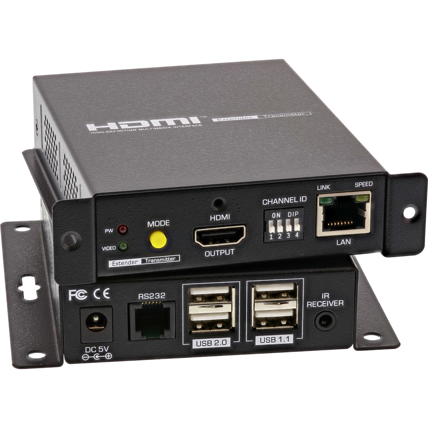 InLine KVM USB HDMI Extender IP - Trasmettitore e Ricevitore, Cablato, 4K, Fino a 100m, RJ45, UTP