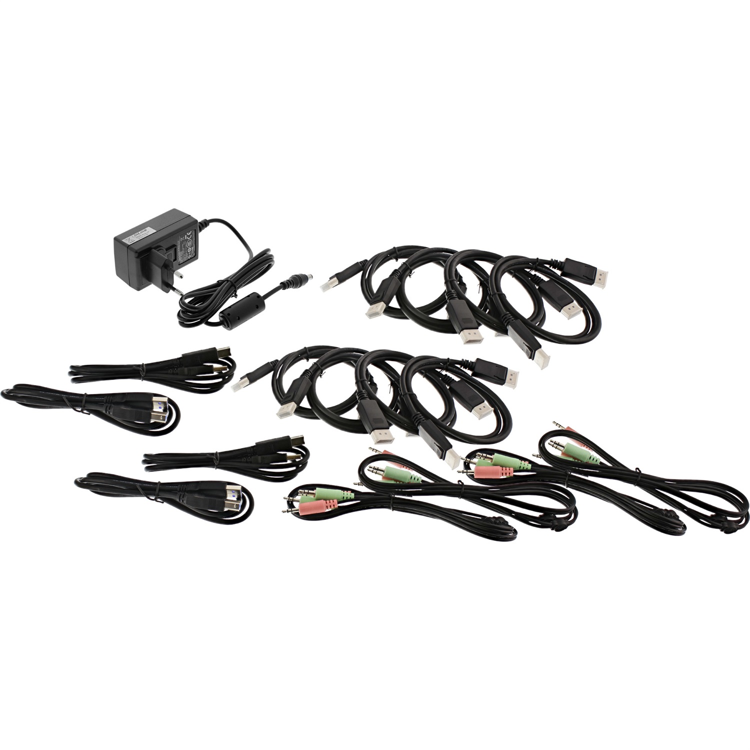 InLine Switch KVM Desktop - 4 porte - Doppio monitor DP 1.2 - 4K Ultra HD - USB 3.0 - Audio