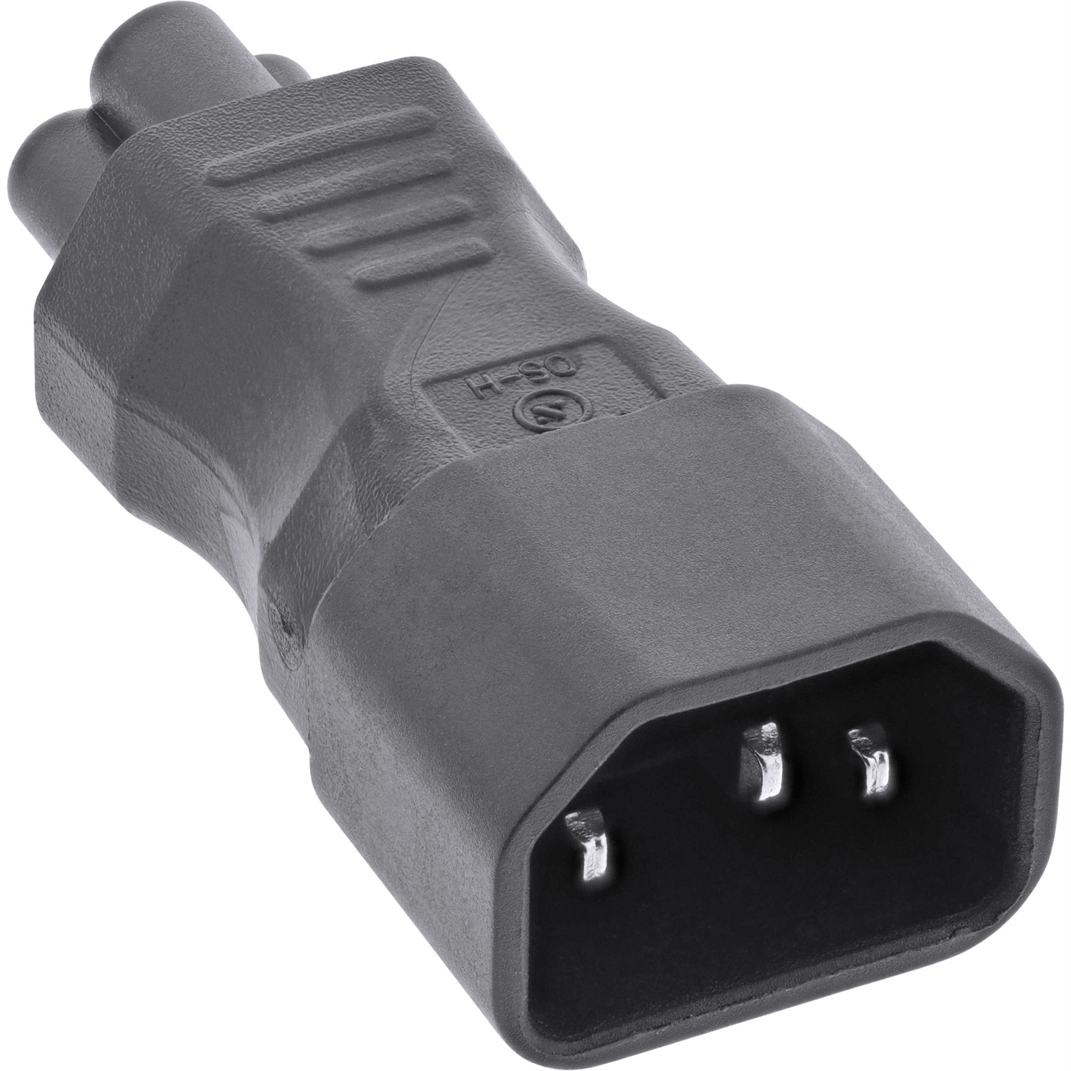 InLine Adattatore di Alimentazione IEC 60320 C14/C5, 3 Poli, Corrente Massima 2,5 A, Colore Nero