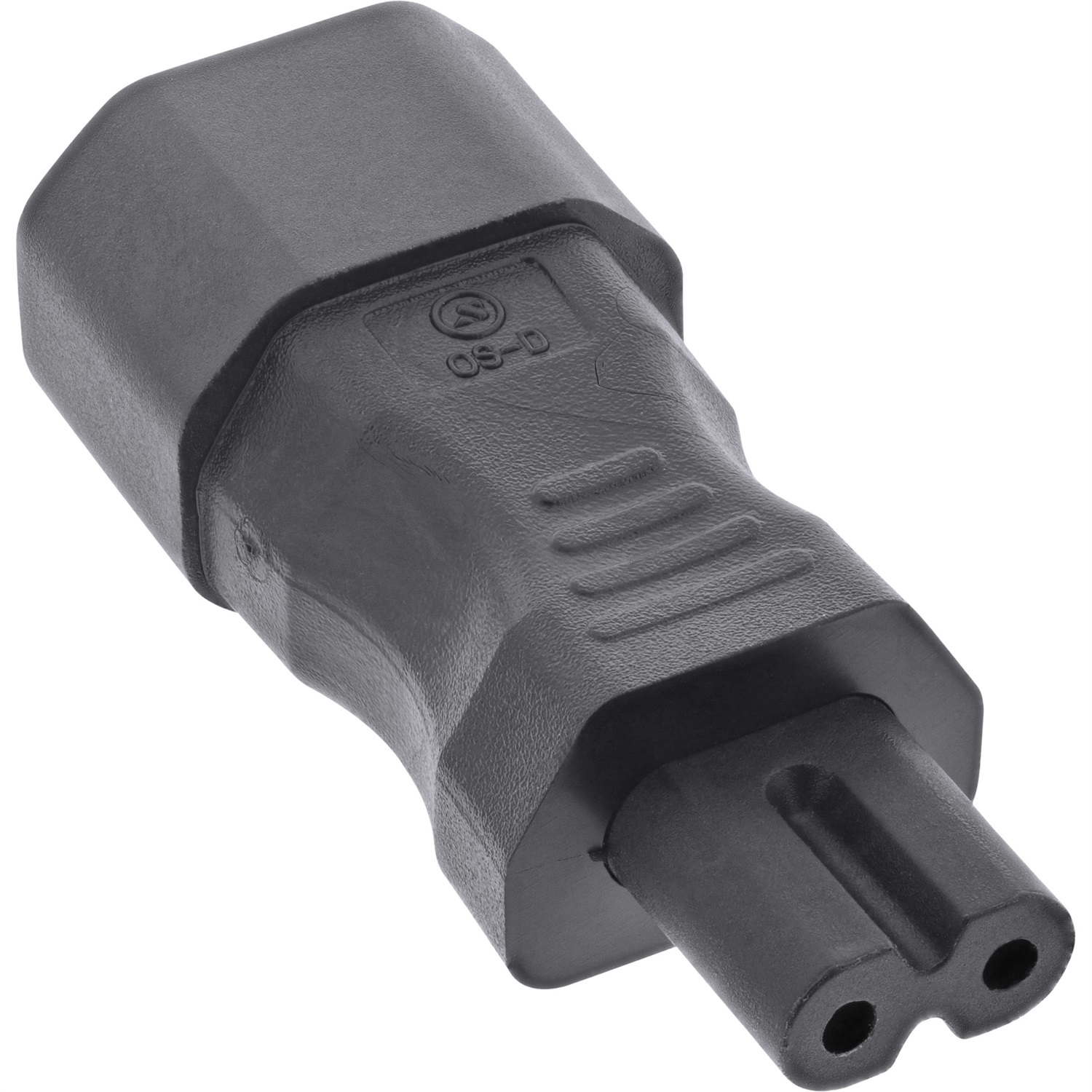 InLine® Adattatore di alimentazione IEC 60320 C14/C7, 3 poli, Corrente massima 2,5 A, Colore nero