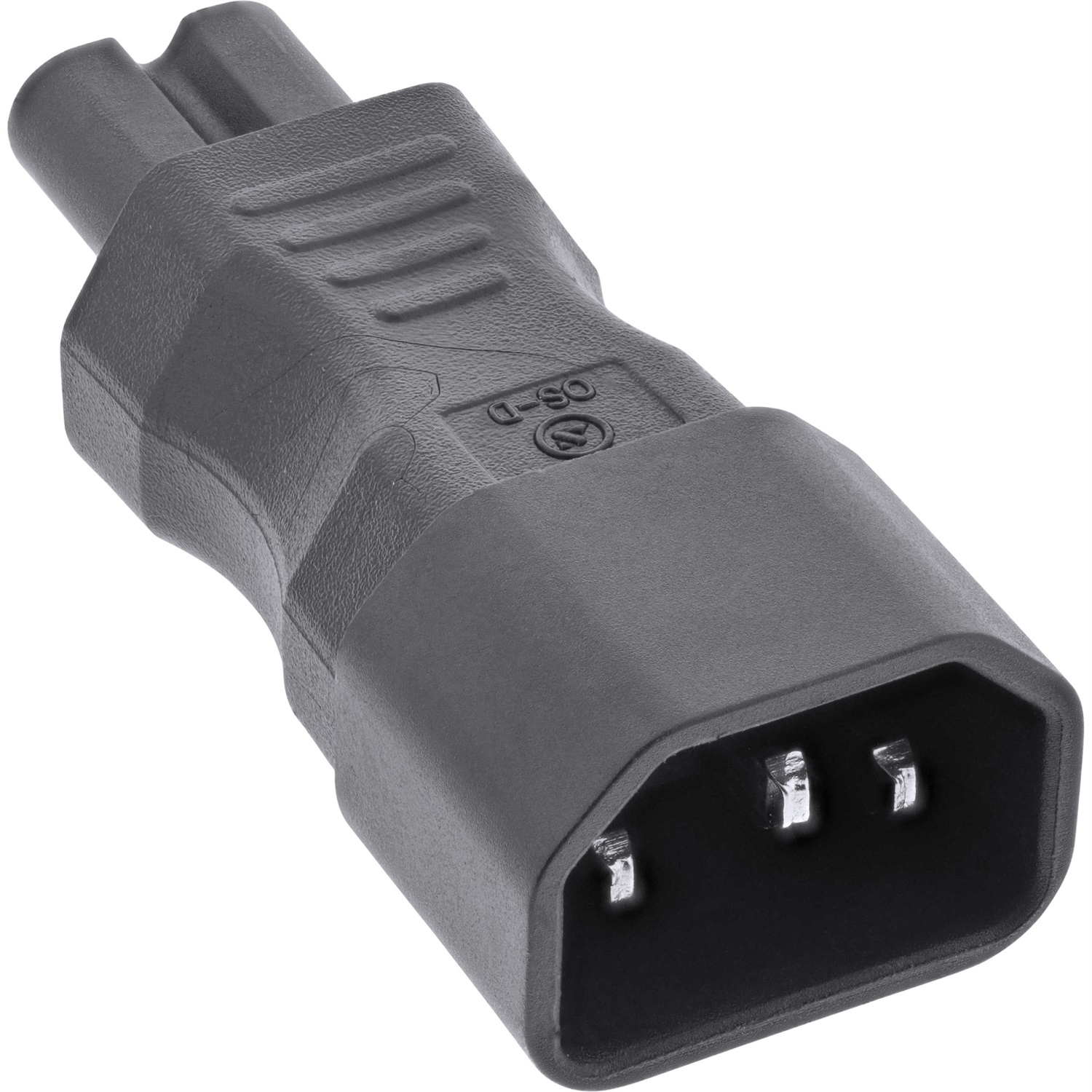 InLine® Adattatore di alimentazione IEC 60320 C14/C7, 3 poli, Corrente massima 2,5 A, Colore nero