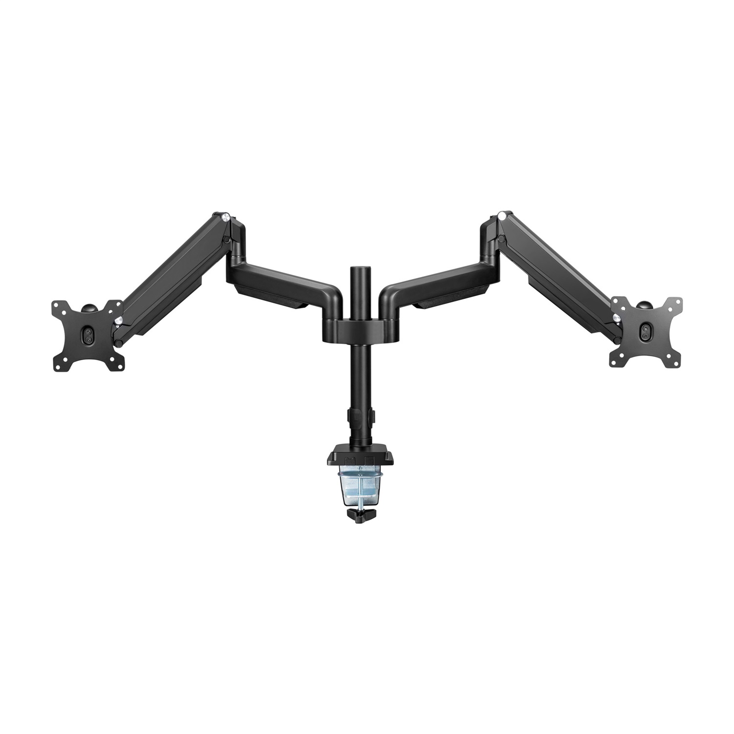 InLine Supporto da tavolo con elevatore per due monitor fino a 82 cm (32 pollici), 9 kg, mobile