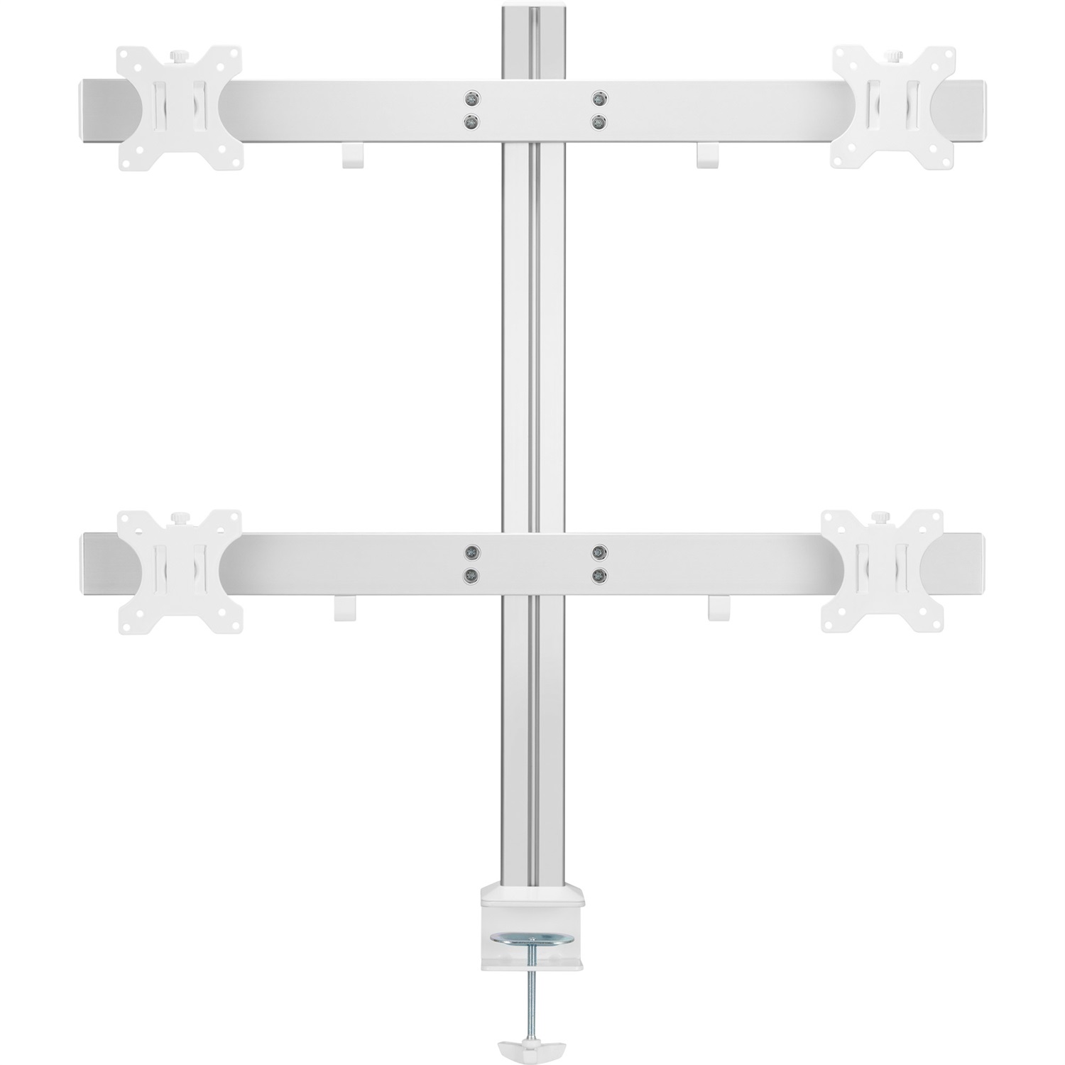 InLine Supporto da tavolo per 4 monitor fino a 32 pollici, max 8kg - Materiali in plastica, alluminio e acciaio