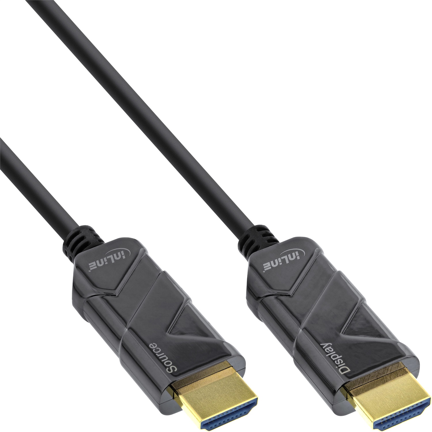 InLine Cavo HDMI AOC Ultra High Speed 8K/4K, 40m, Fibra Ottica, Nero