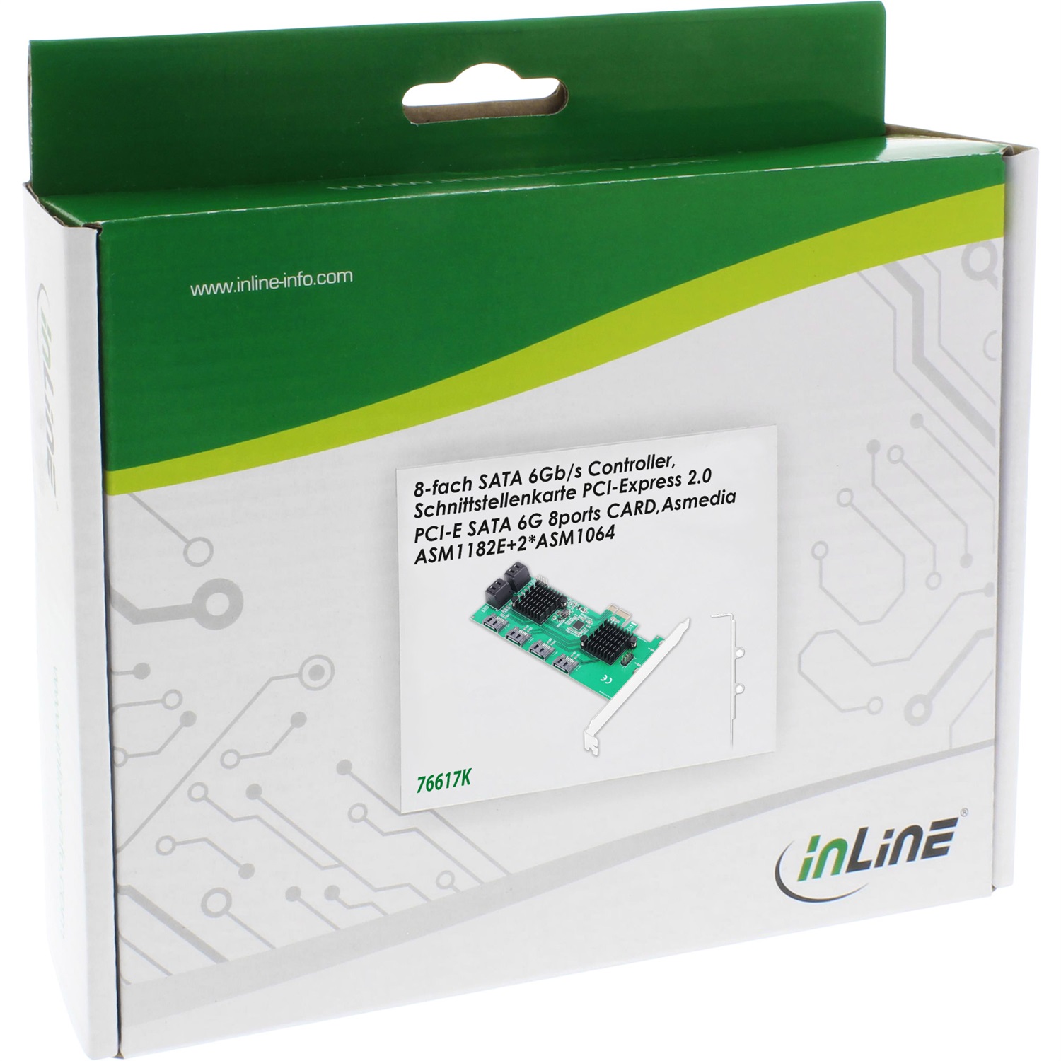 InLine Scheda di interfaccia 76617K - Controller 8x SATA 6Gb/s PCIe 2.0 (PCI Express)