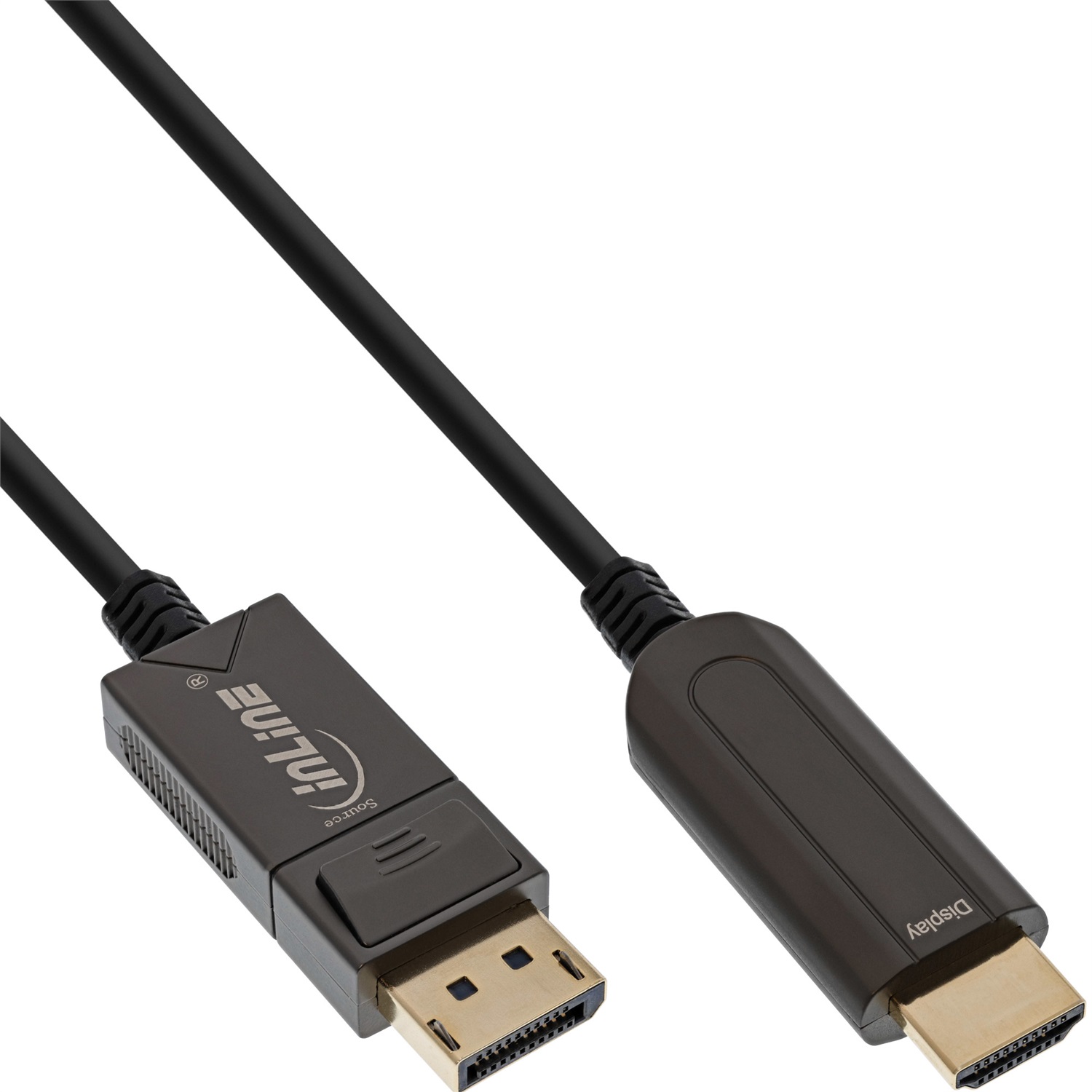 InLine Cavo Convertitore da DisplayPort a HDMI AOC, 4K/60Hz, Nero, 20m, Maschio