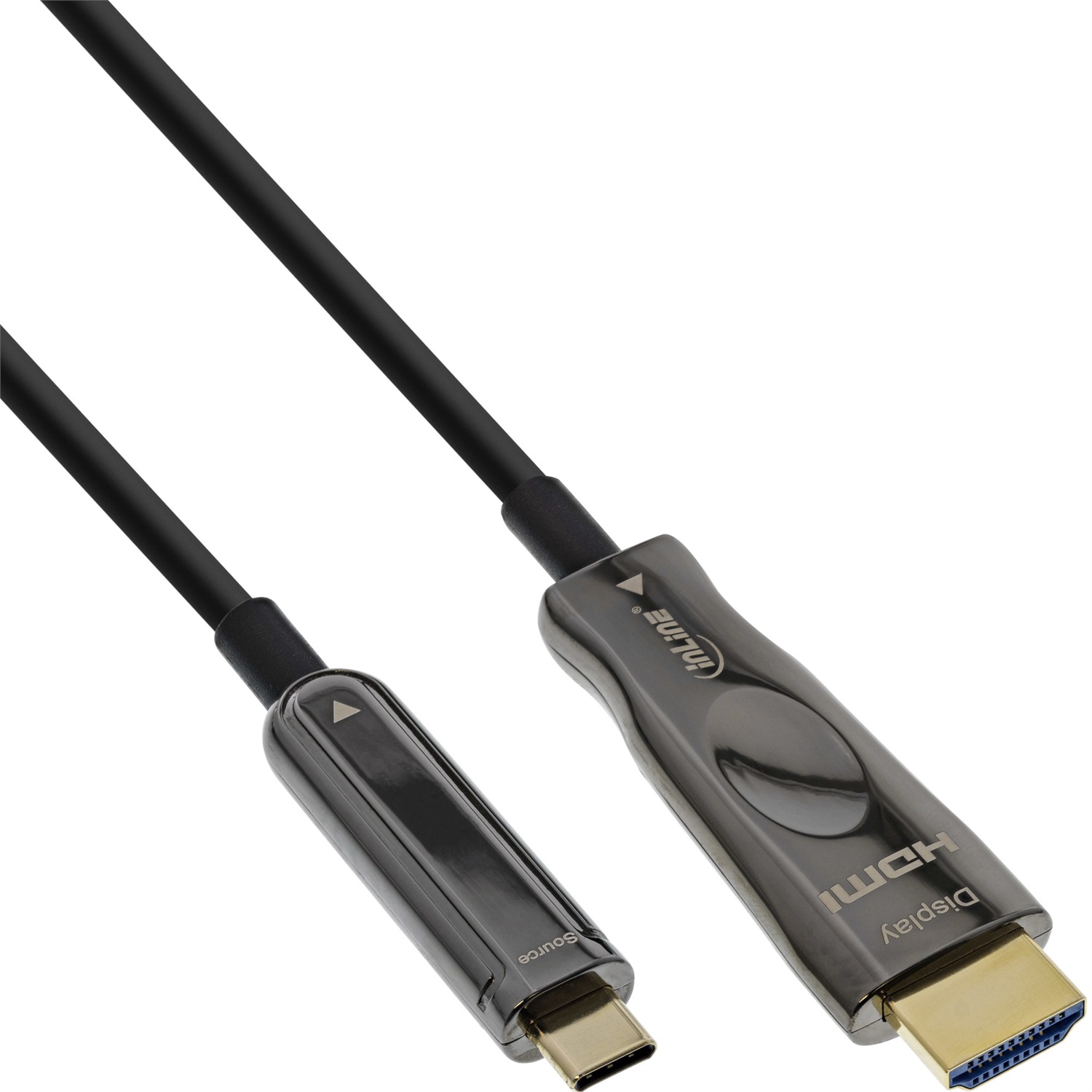 InLine Cavo USB Display AOC 25m - USB-C Maschio a HDMI Maschio, 4K 60Hz DP Alt Mode