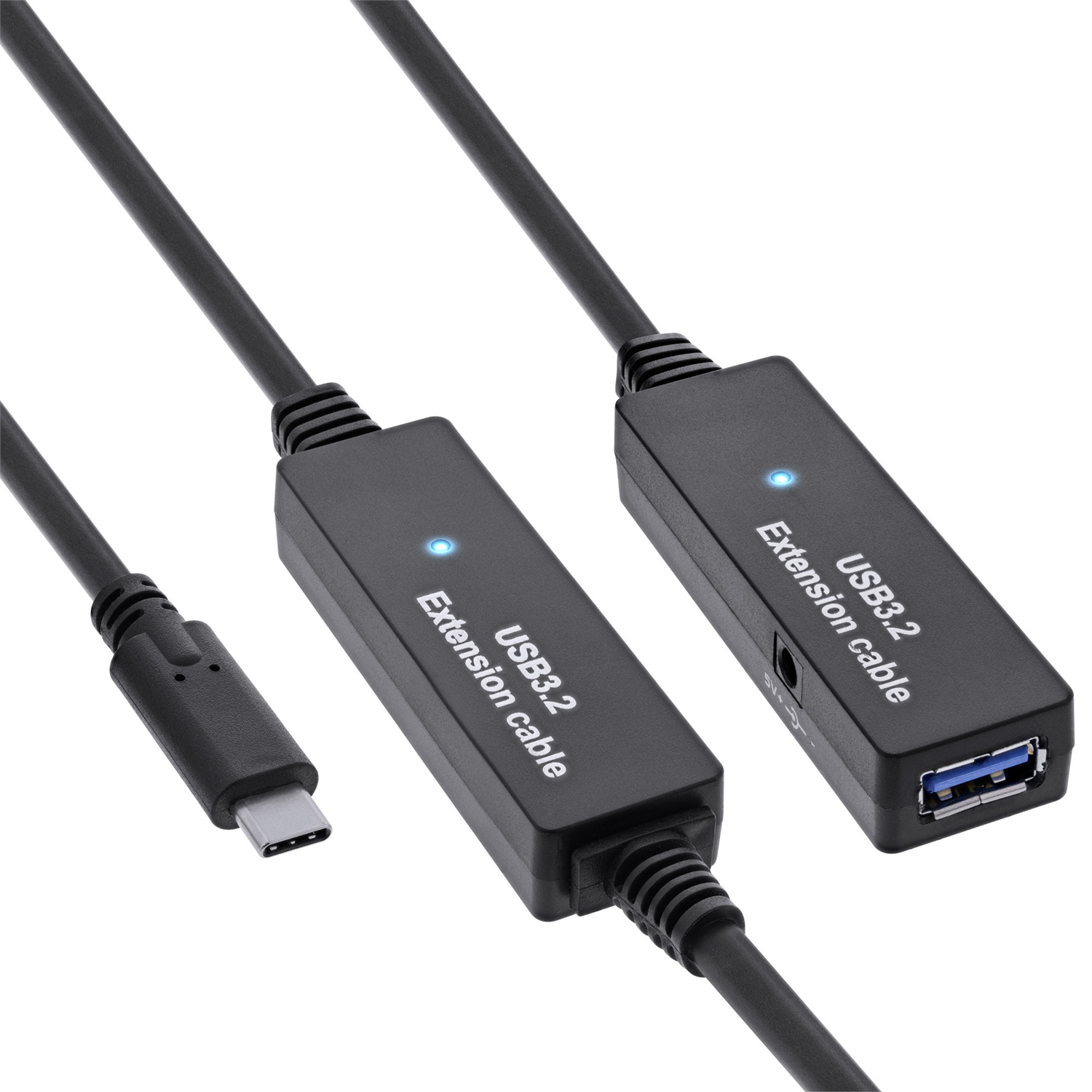 InLine Prolunga attiva USB 3.2 Gen.1, spina USB-C a presa USB-A, 15 m, amplificazione del segnale, 5 Gbit/s