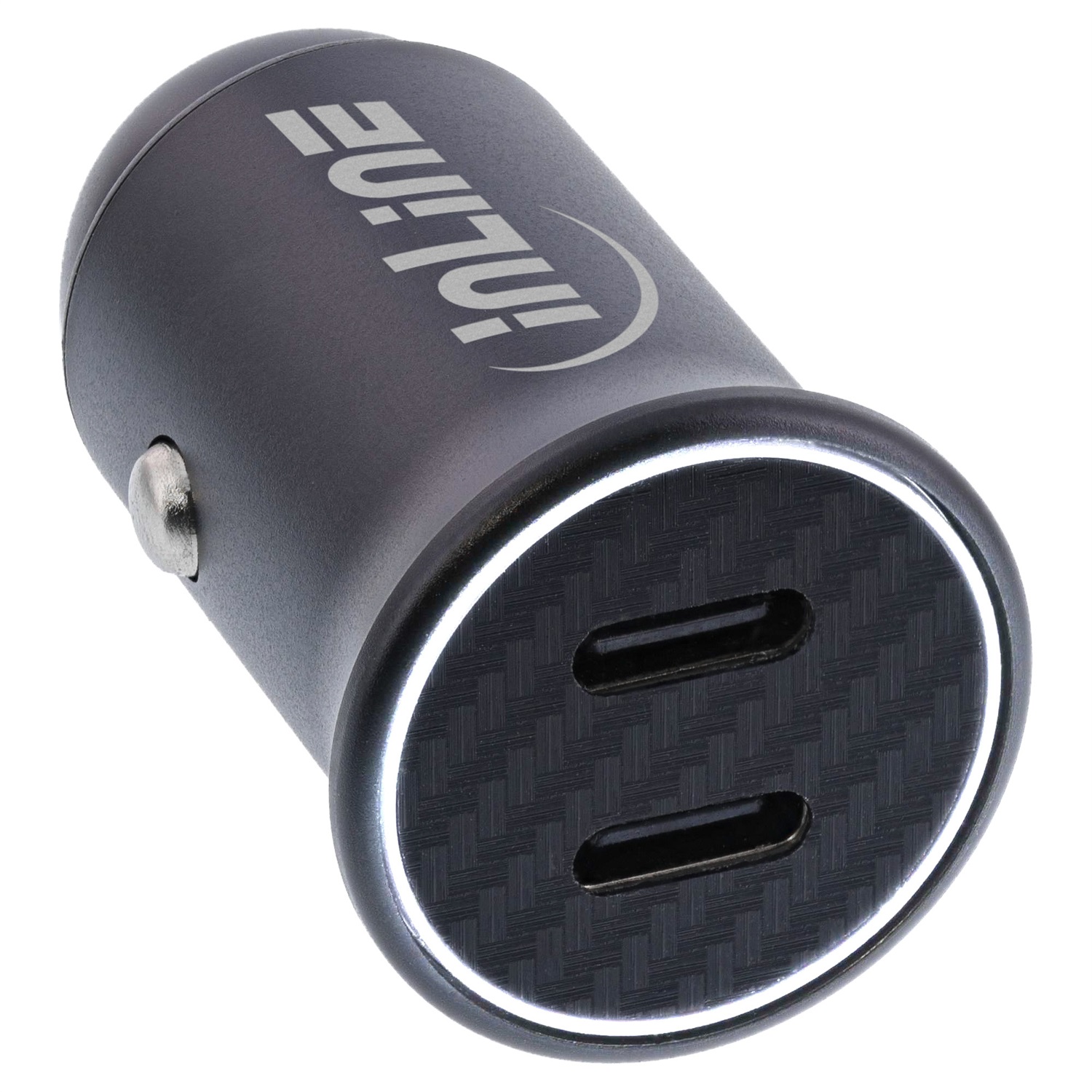 InLine Adattatore di alimentazione USB per auto Power Delivery - 2x USB-C - Nero
