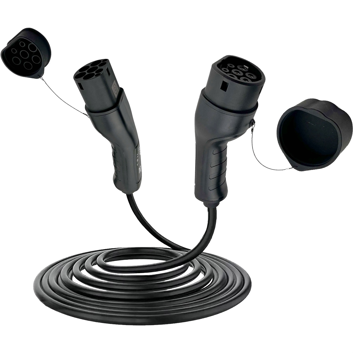 InLine Cavo di Ricarica per Auto Elettriche 11 kW Tipo 2 Trifase 7,5m Nero