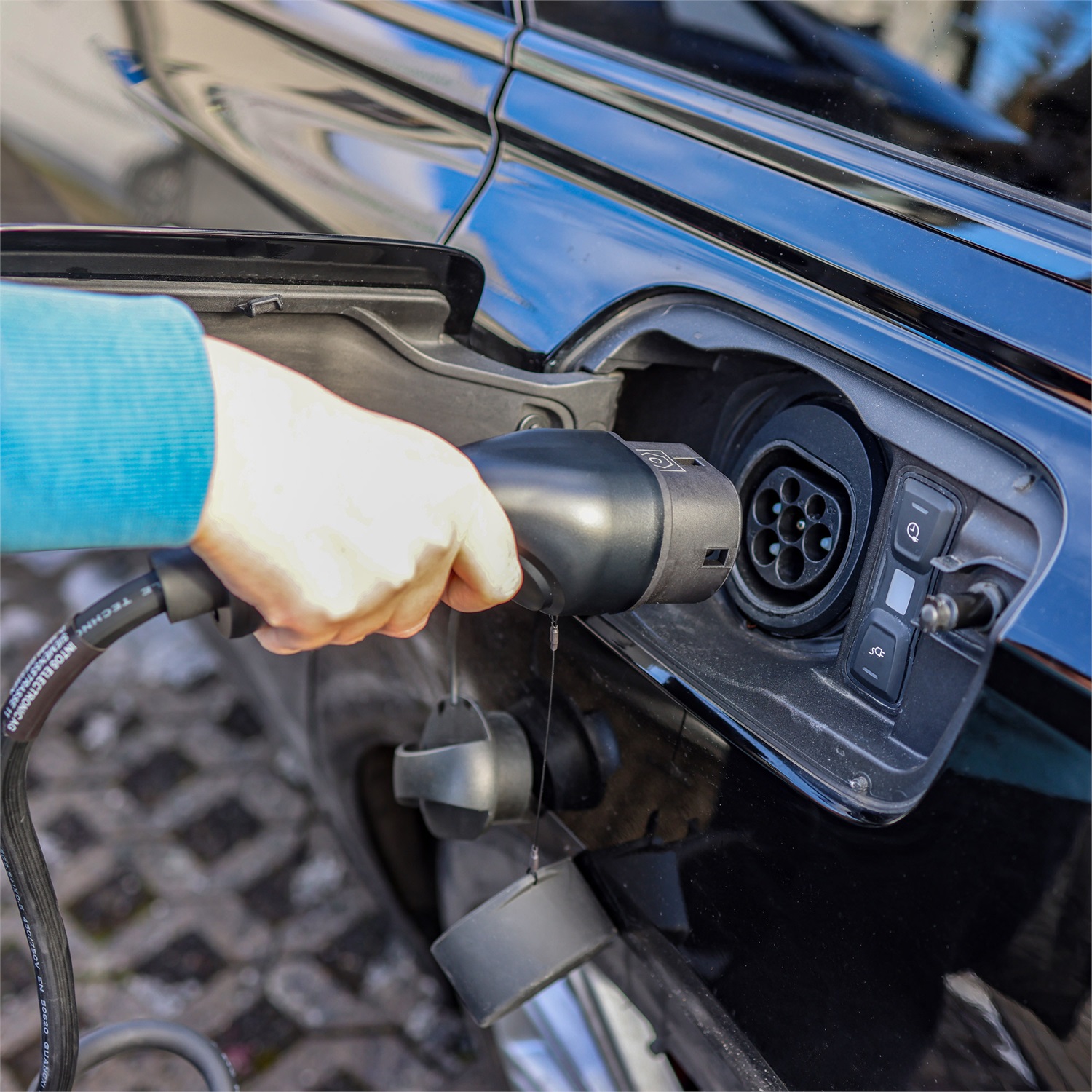 InLine Cavo di Ricarica per Auto Elettriche 22 kW Tipo 2 Trifase 7,5 m Nero