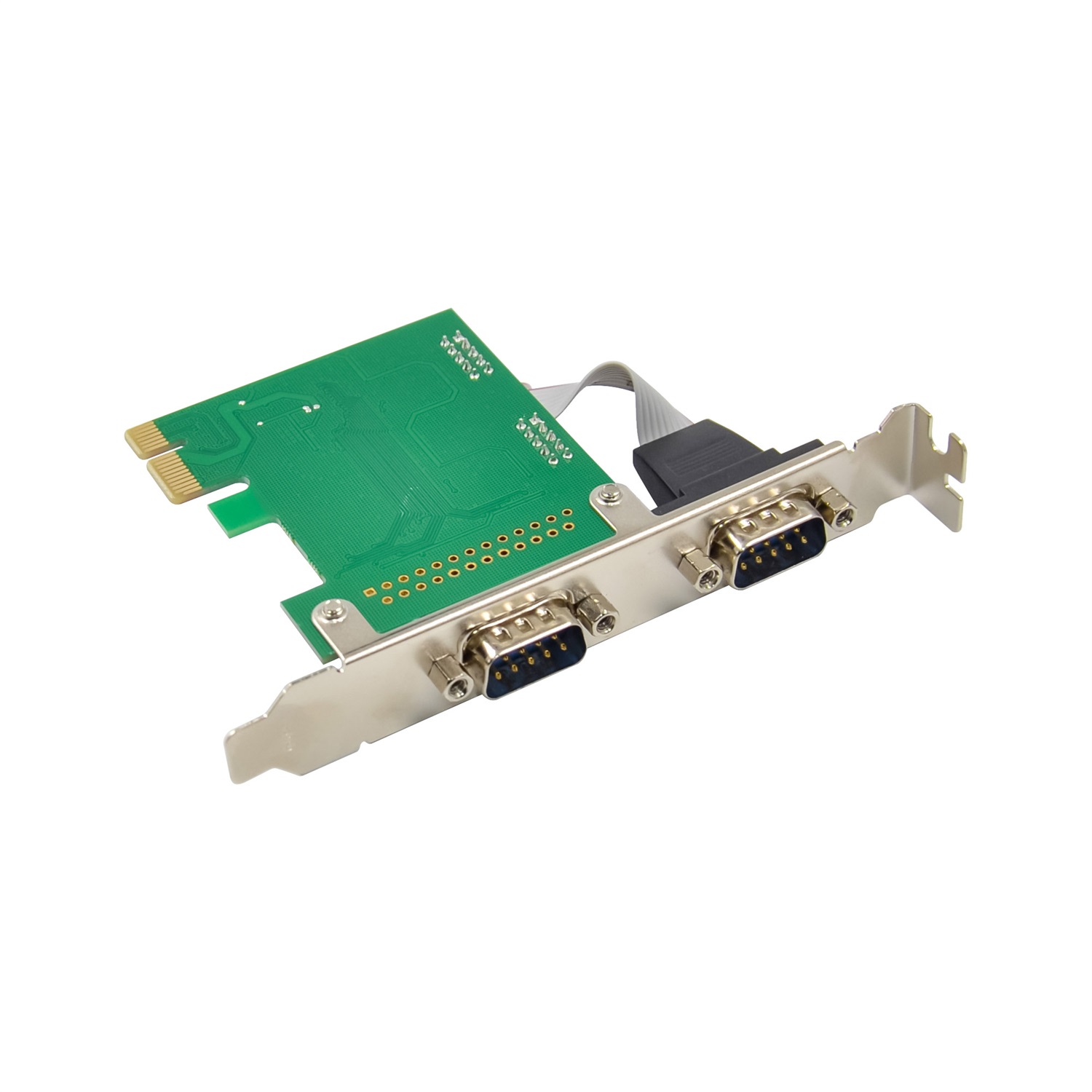 InLine PCIe 76619D - Scheda di interfaccia seriale RS-232 a basso profilo con 2 porte COM per Windows e Linux
