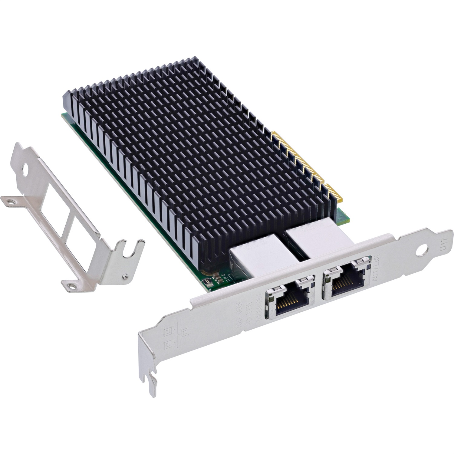 InLine Scheda di rete Dual 10-Gigabit 2x RJ45 10Gb/s PCIe x8 Basso Profilo 51128A