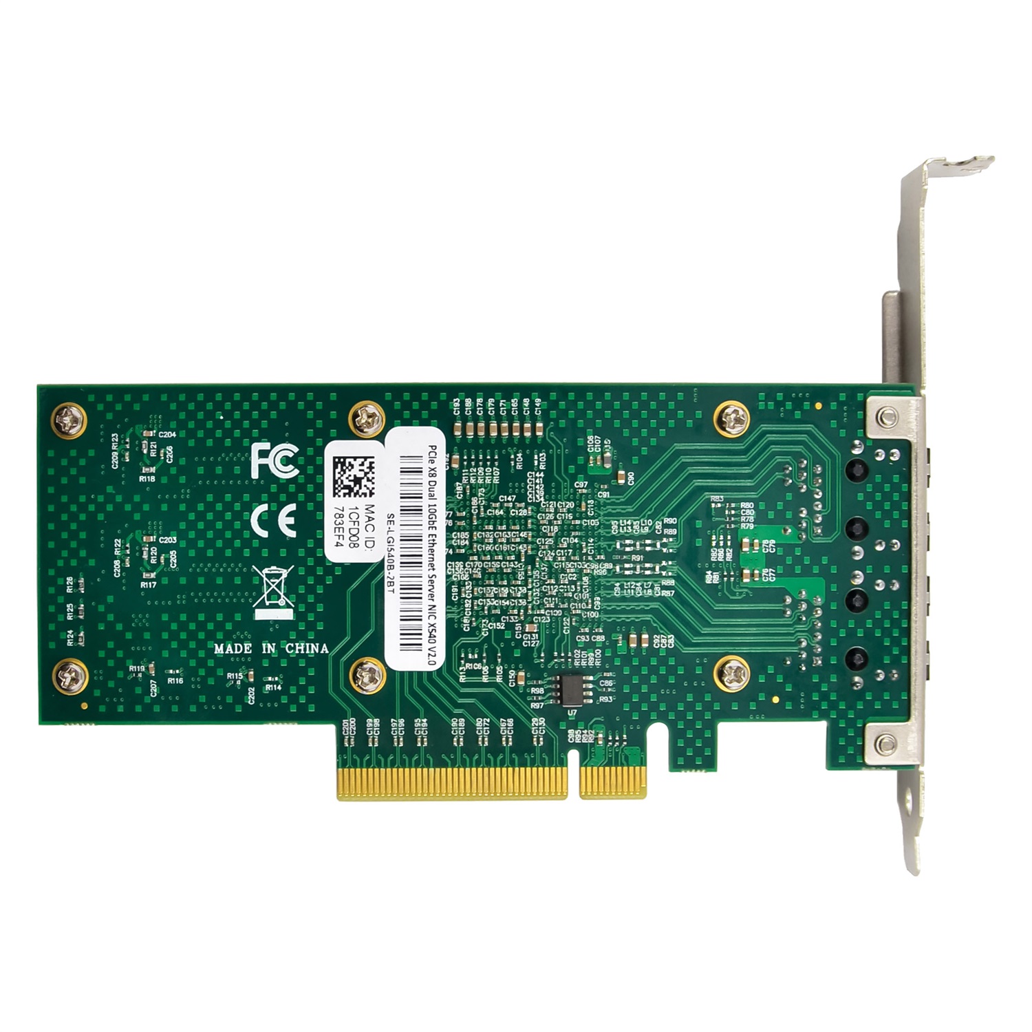 InLine Scheda di rete Dual 10-Gigabit 2x RJ45 10Gb/s PCIe x8 Basso Profilo 51128A