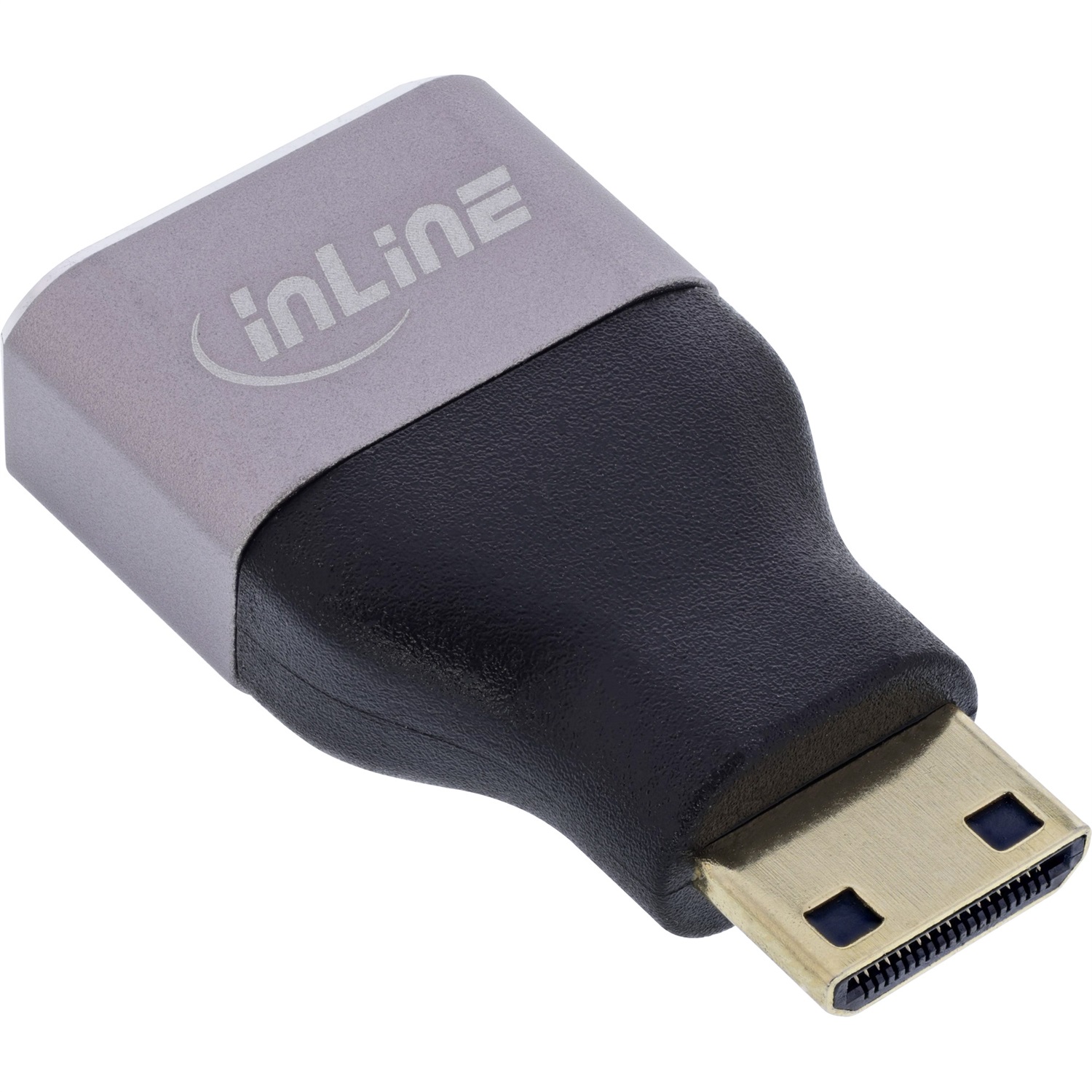 InLine Adattatore HDMI 8K UHD A femmina a Mini HDMI C maschio - Nero e Grigio