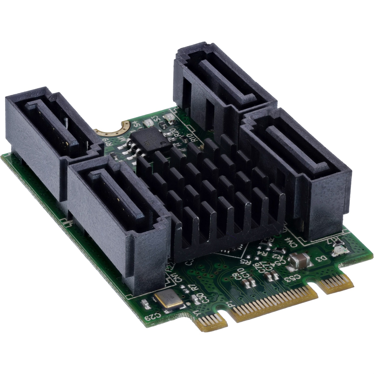 InLine® Scheda di interfaccia M.2 Key B M maschio a 4 connettori SATA con supporto RAID e HyperDuo