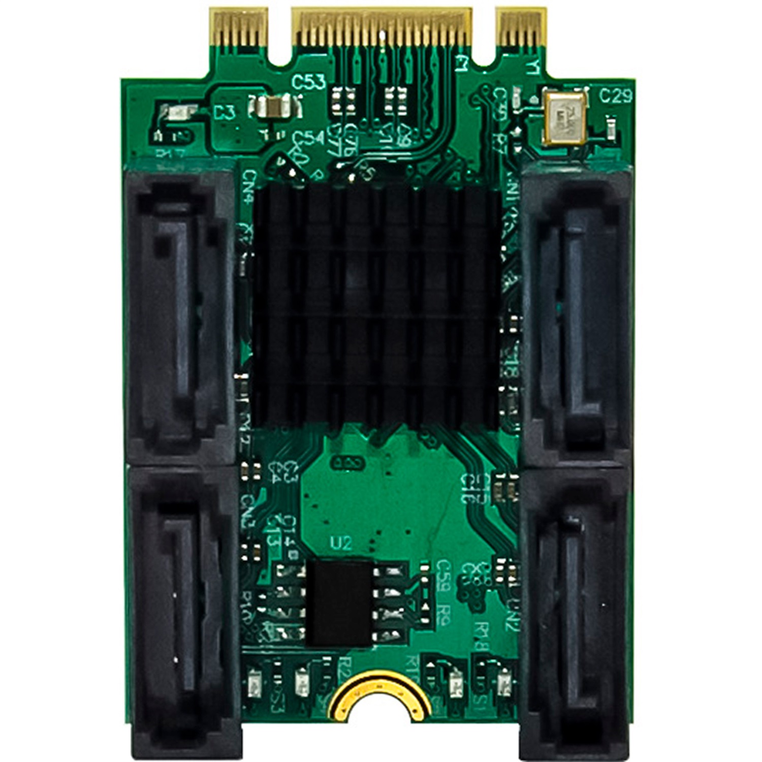 InLine® Scheda di interfaccia M.2 Key B M maschio a 4 connettori SATA con supporto RAID e HyperDuo