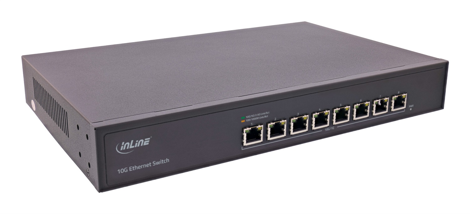 InLine 32308A Switch di Rete Gigabit Ethernet 8 Porte RJ-45 con Supporto Power over Ethernet (PoE)