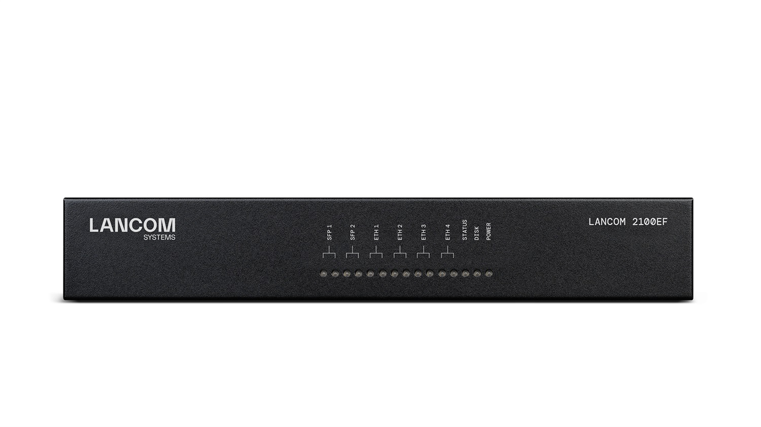 LANCOM Systems 2100EF Gateway/Controller - 10/100/1000/2500 Mbit/s, Nero, 1U, Montaggio su Tavolo/Parete, Antenna Interna, VoIP RTP/SIPS/SRTP