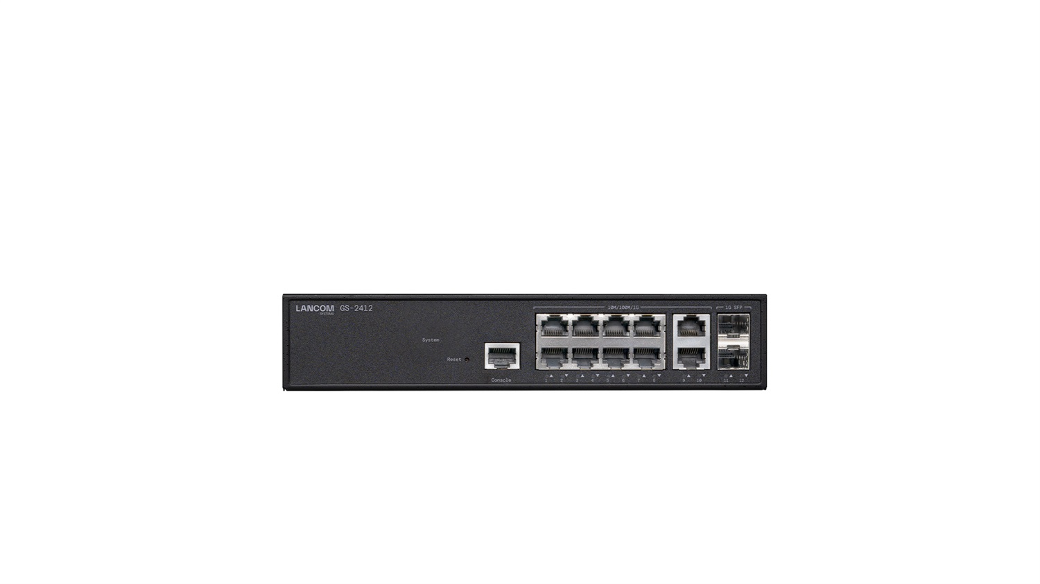 LANCOM Systems GS-2412 Switch di rete Gestito L2 Gigabit Ethernet (10/100/1000) con 10 porte RJ-45 - Nero