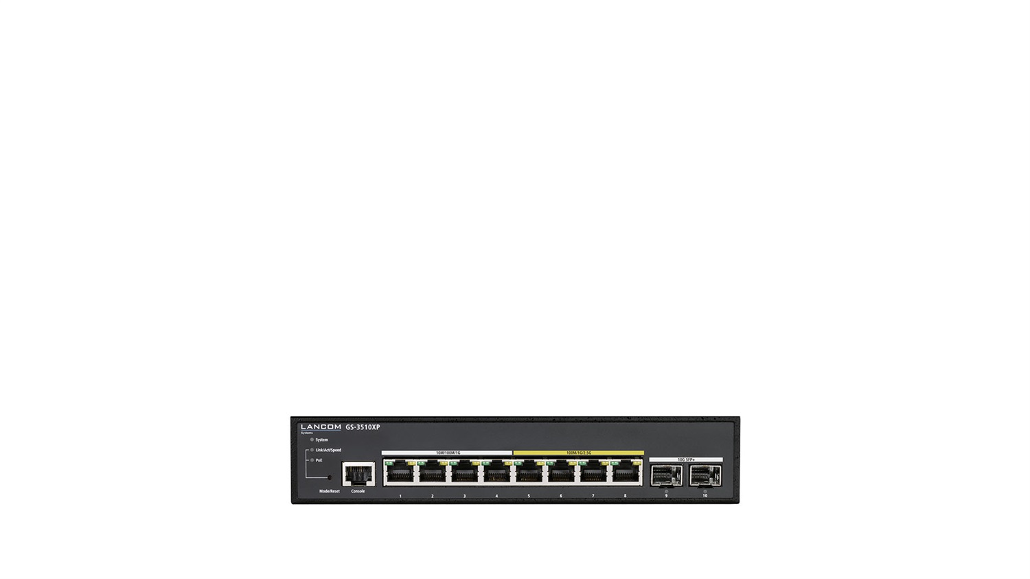 Lancom Systems GS-3510XP Switch Gestito L2 2.5G Ethernet (100/1000/2500) con Supporto Power over Ethernet (PoE) - Montaggio Rack 1U - Nero