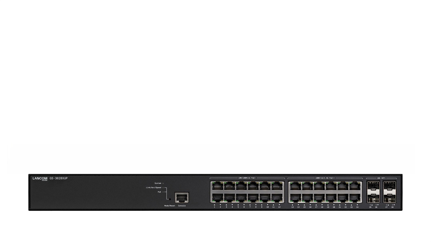 Lancom Systems GS-3628XUP Switch di rete L3 2.5G Ethernet (100/1000/2500) con Supporto Power over Ethernet (PoE) 1U Nero