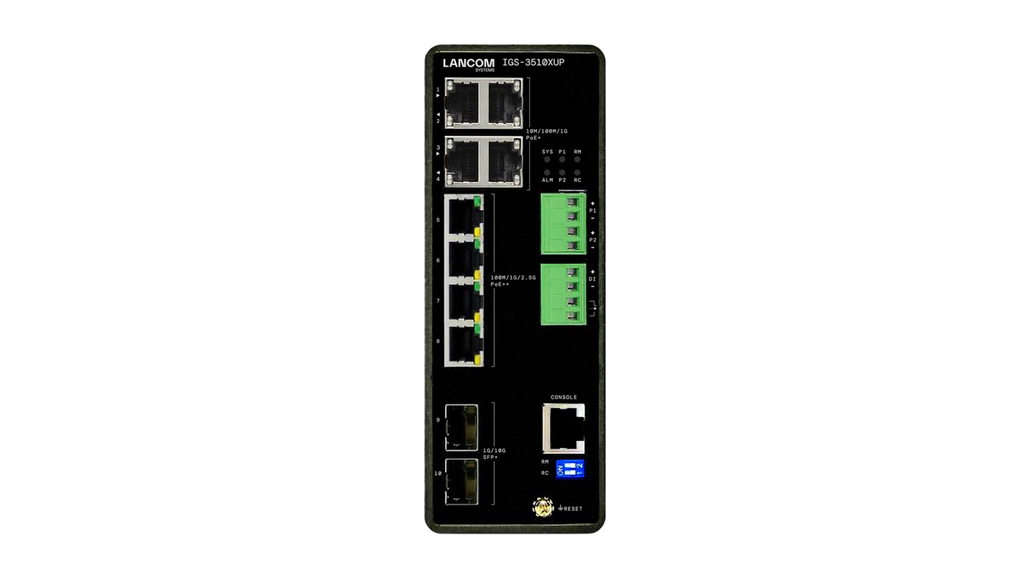 LANCOM Systems IGS-3510XUP Switch Gestito L3 2.5G Ethernet (100/1000/2500) con 8 Porte RJ-45 e Supporto Power over Ethernet (PoE) - Nero