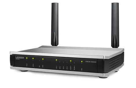 LANCOM Systems 1800EFW (EU) Gateway/Controller 10, 100, 1000 Mbit/s con SFP, Gigabit Ethernet, IPSec, VPN, WiFi 6, SD-WAN - Nero/Grigio