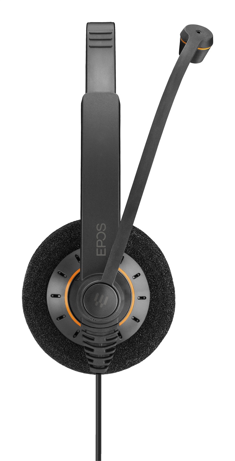 EPOS Sennheiser SC 60 USB ML Auricolare Cablato Padiglione con Microfono Cancellazione Rumore per Ufficio e Call Center - Nero