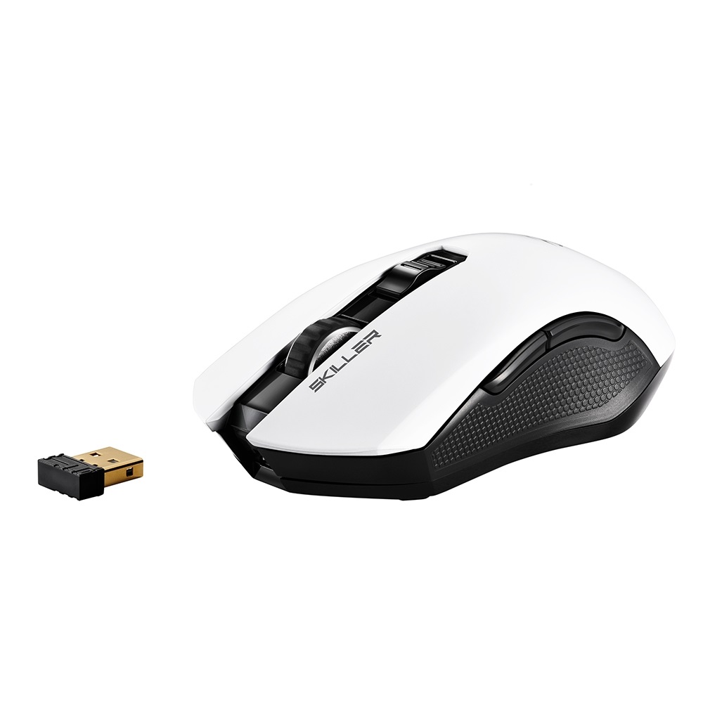Sharkoon SKILLER SGM3 Mouse Gaming Bianco Ottico RGB Dual Mode Wireless e Cavo 6000 DPI