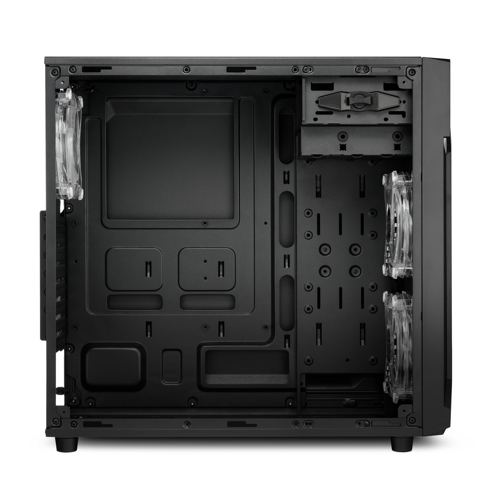 Sharkoon VG6-W RGB Midi Tower Nero - Case ATX con Finestra in Acrilico, 3 Ventole da 120mm e Porte USB