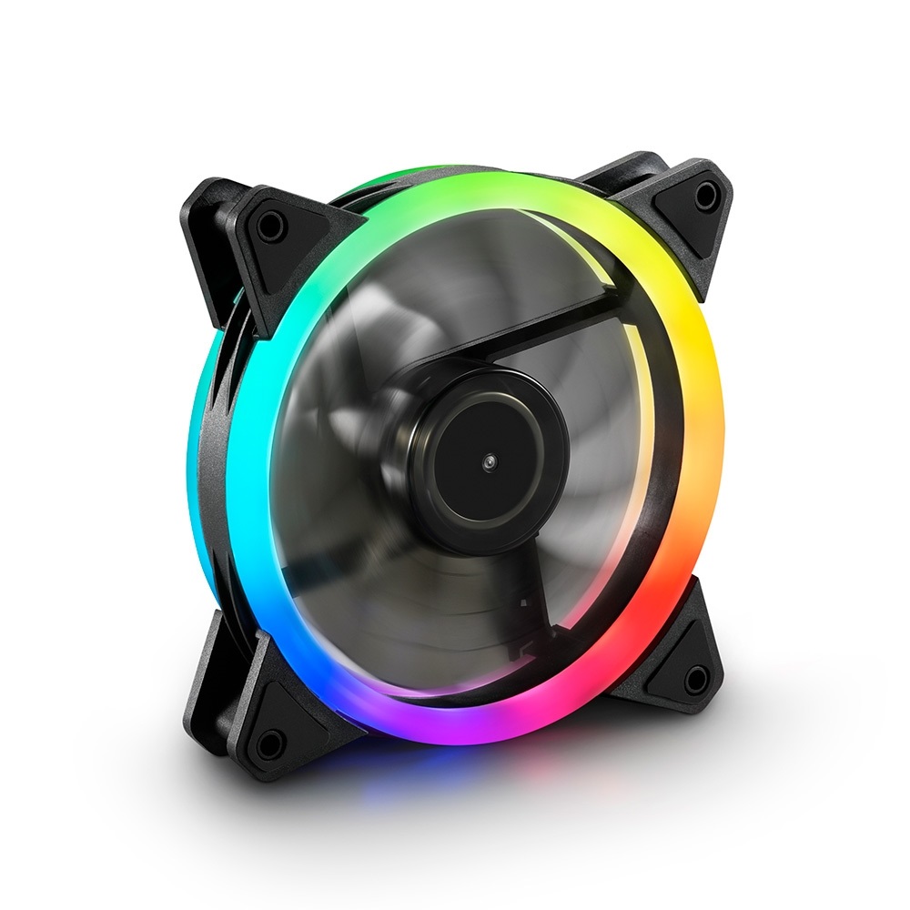 Sharkoon SHARK Blades RGB Ventilatore 12 cm, 1200 Giri/min, 18,2 dB, Flusso d'aria 94,8 m³/h, RGB Addressable
