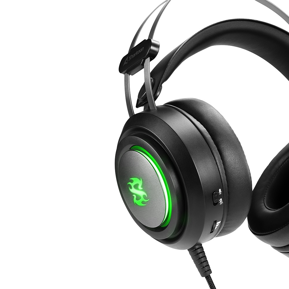 Sharkoon Skiller SGH30 Auricolare Cablato Gaming Nero con Virtual Surround 7.1 e Illuminazione LED RGB