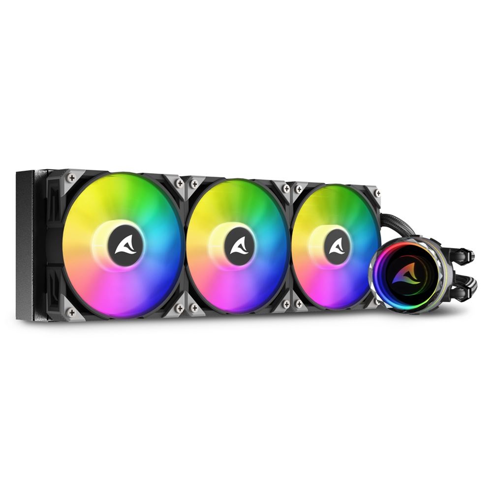 Sharkoon S90 RGB Raffreddatore di liquidi All-in-One 360mm con 3 Ventole A-RGB da 12 cm