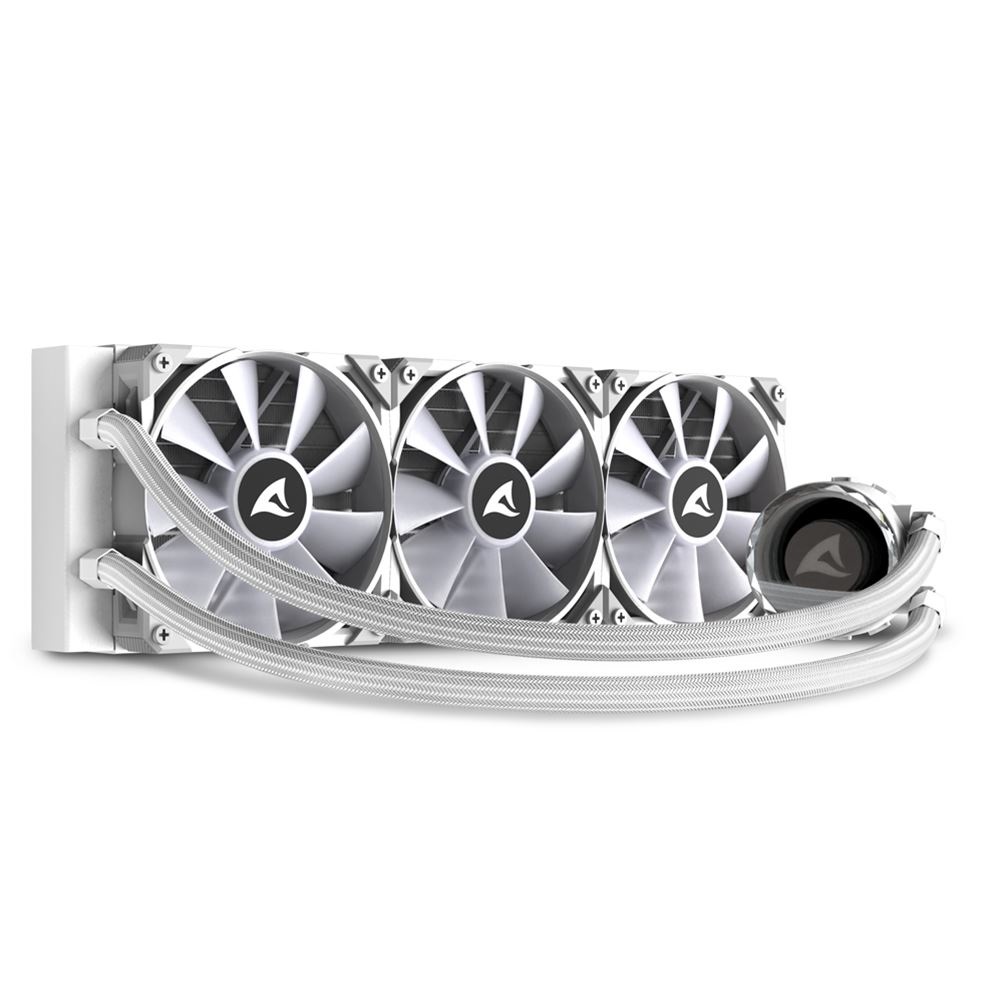 Sharkoon S90 RGB AIO Raffreddatore di Liquidi 360mm con 3 Ventole PWM RGB - Bianco