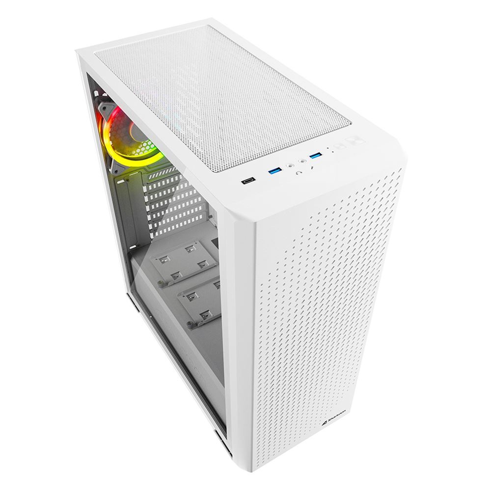 Sharkoon VS9 RGB Midi Tower ATX Bianco con Vetro Temperato e Ventole RGB