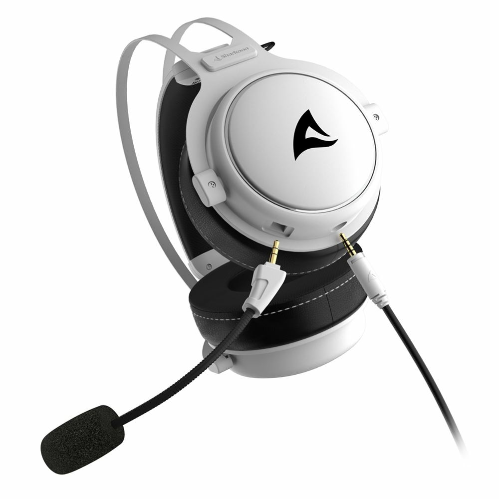 Sharkoon Skiller SGH50 Auricolare Cablato Gaming Bianco/Nero con Microfono e Qualità Audio Hi-Res