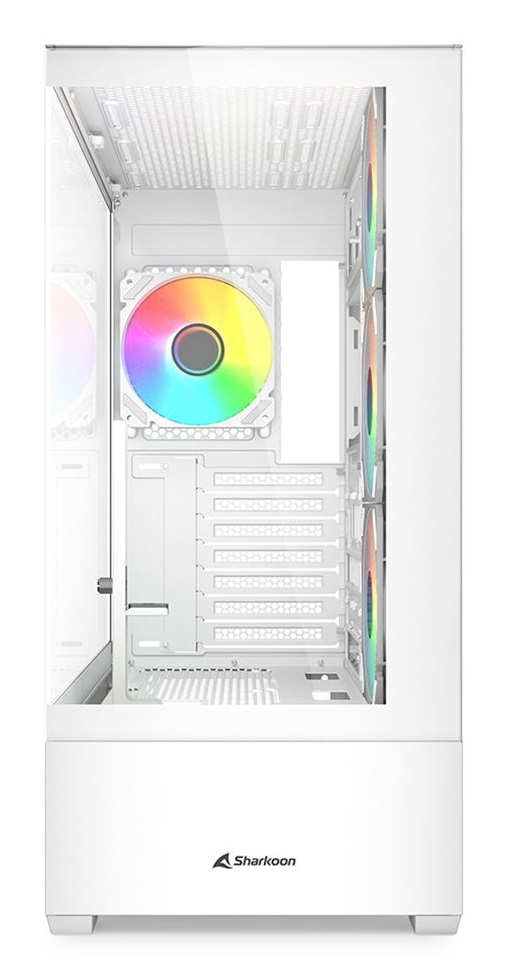 Sharkoon AK6 RGB White - Case per PC ATX Bianco con Vetro Temperato e Illuminazione RGB Indirizzabile