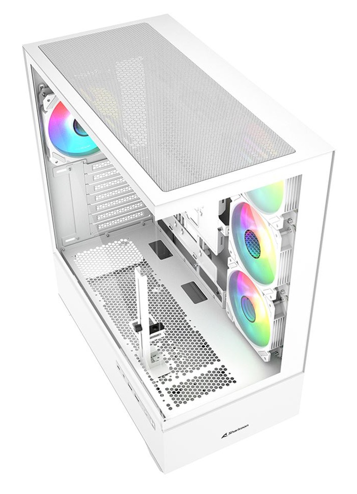 Sharkoon AK6 RGB White - Case per PC ATX Bianco con Vetro Temperato e Illuminazione RGB Indirizzabile