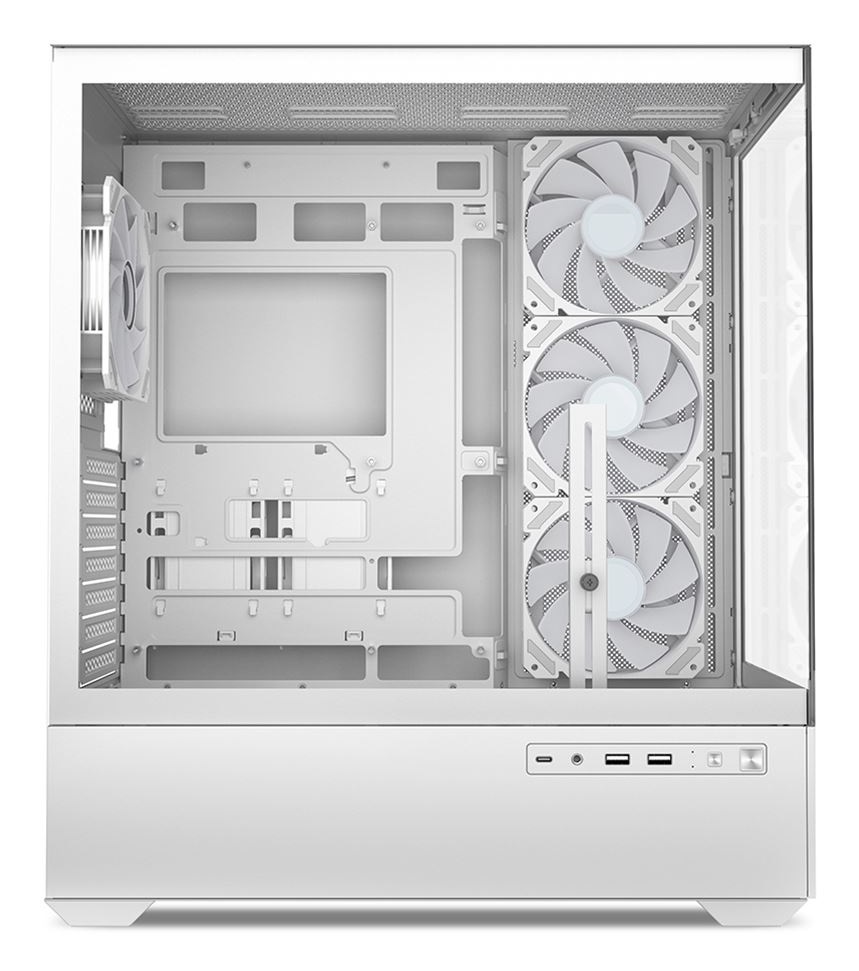 Sharkoon AK6 RGB White - Case per PC ATX Bianco con Vetro Temperato e Illuminazione RGB Indirizzabile