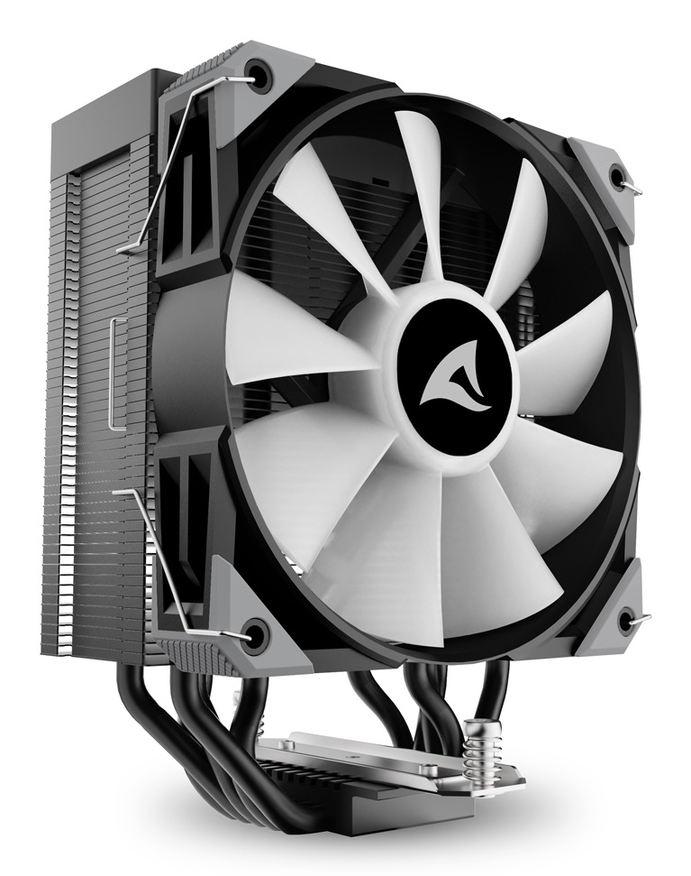 Sharkoon A50 RGB Dissipatore ad Aria per CPU 120mm Nero con 5 Tubi di Calore, Direct Touch, TDP 230W e Ventola ARGB PWM