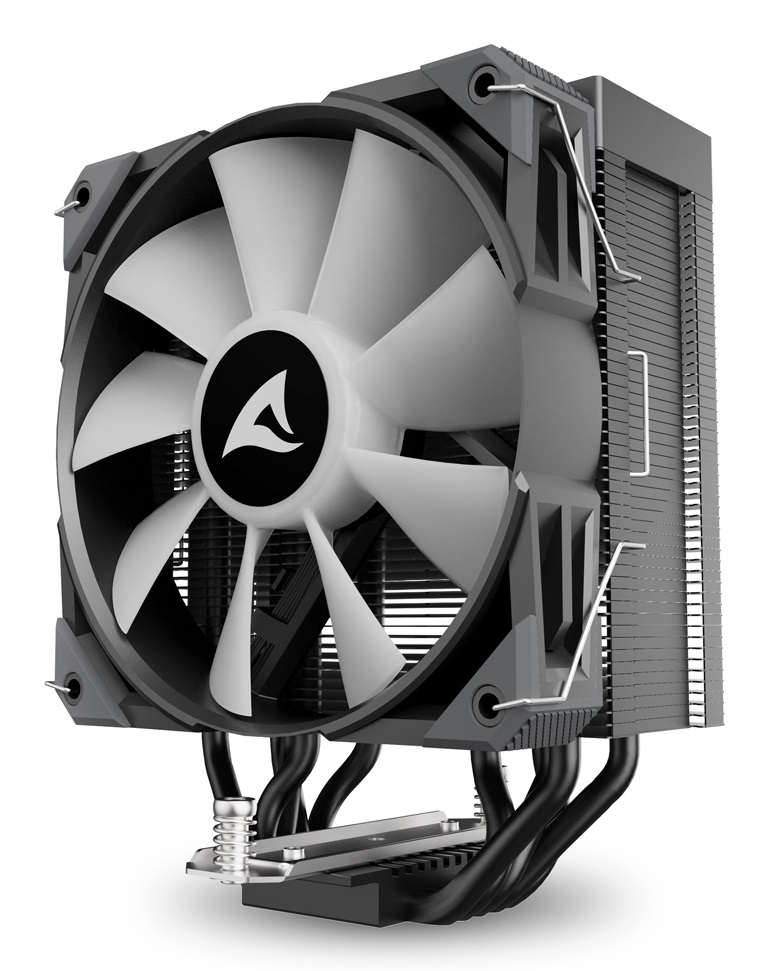 Sharkoon A50 RGB Dissipatore ad Aria per CPU 120mm Nero con 5 Tubi di Calore, Direct Touch, TDP 230W e Ventola ARGB PWM